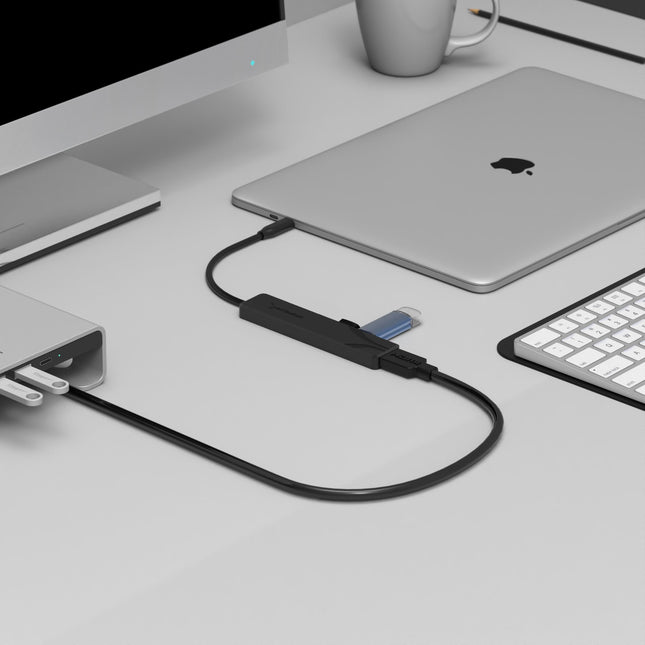 SABRENT USB C Hub, USB C to HDMI 4K@60Hz, Type C Hub Multiport Adapter, 100W Power Delivery, Compatible with MacBook, Laptop (HB-TC5P)