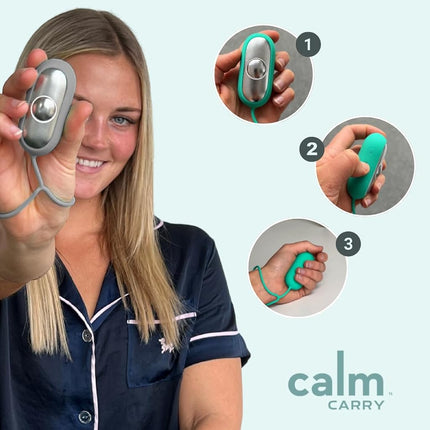 Glowco CalmCarry Sleep Aid Device – Handheld Microcurrent Relaxation Tool, Supports Calm, Focus & Gentle Relief, USB Rechargeable, Portable Wellness Device for Adults & Kids | Teal Calm Carry