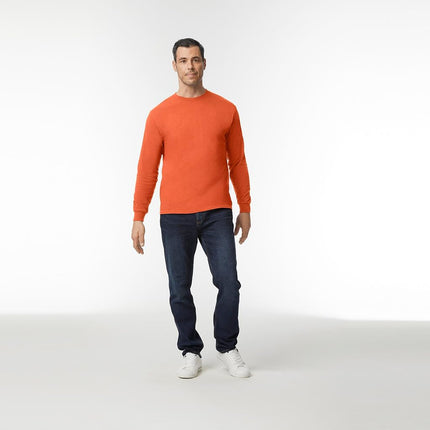 Gildan Unisex's Ultra Cotton Long Sleeve T-Shirt, Style G2400, Multipack, Orange (2-Pack), S (Pack of 2)