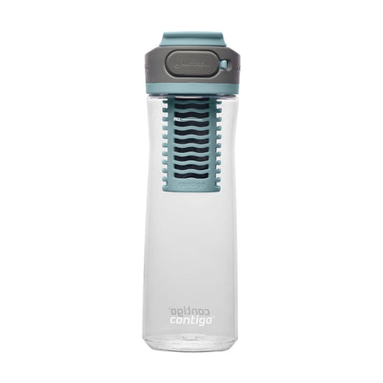 Contigo Clybourn Plastic FreeFlow Filter Water Bottle with AUTOSEAL spill-proof Lid 24oz., Salt