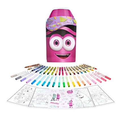 Set de colorear Crayola con estuche de arte malva de edición limitada, lápices de colores de edición limitada, más de 50 piezas, regalos para niños