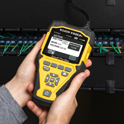 Klein Tools VDV501-770 Cable Tester Set, Scout Pro Max Ethernet, Coax/Video, Phone, (RJ11/RJ12/RJ45) F-Connector Cables, Test-n-Map Remotes
