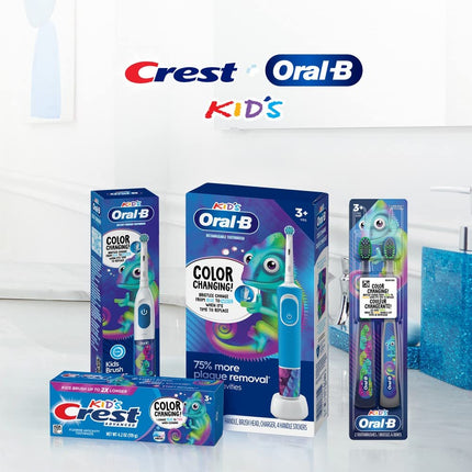 Oral-B Kids Electric Toothbrush with Sensitive Brush Head and Timer, for Kids 3+