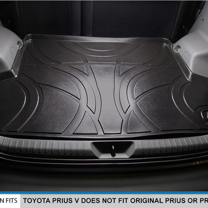 Maxliner 2012-2016 Toyota Prius V Floor Mat With Maxtray Cargo Liner Complete Set Black Max_A0123/B0124/D0124