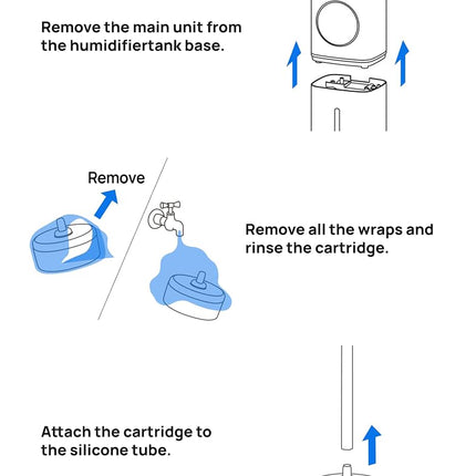 DREO Scale-Inhibitor Cartridge 3-Pack for Humidifiers HM735S, Prevent Mineral Build-up, Filter Hard Water, Eliminate White Dust, Extend Humidifier Life, Safe Material, Easy to Install & Clean