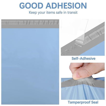 Metronic Poly Mailers 10x13 100 Pcs | Medium Size Shipping Envelopes for Clothing | Large Mailing Bags, Waterproof and Tear-Proof for Small Business - Blue
