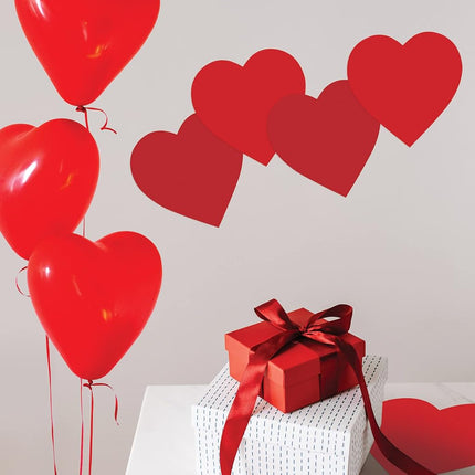 Beistle 77760-12 36-Piece RedPrinted Heart Cutout, 12-Inch