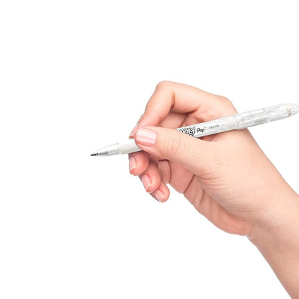 Pentel Milky Pop Pastel Gel Pen, (0.8mm) Medium, White Ink 8 Pack