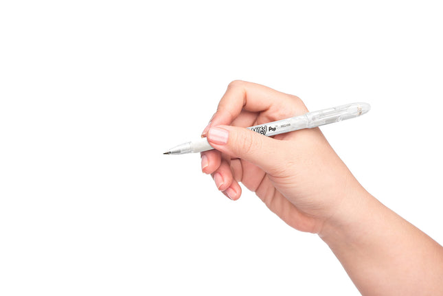 Pentel Milky Pop Pastel Gel Pen, (0.8mm) Medium, White Ink 8 Pack