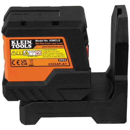 Klein Tools 93MCLS Self-Leveling Laser Level, Mini Cross-Line Level, Leveling Alignment Tool, Bright Red Horizontal and Vertical Lines
