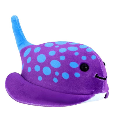 zhuzhu (Sting Ray + Shark) Starter Set | Set of 2 Stuffed Animals with Motor Inside | Adorable Motion Shark Plush Toys | Sting Ray and Shark Toys Suitable for Ocean Party Favors | Batteries Required