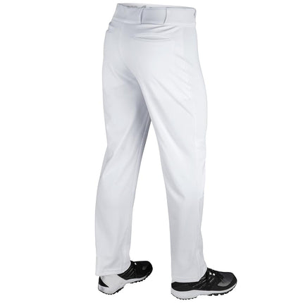 CHAMPRO Pantalon de baseball pour garçon, coupe ample à bas ouvert, entrejambe ajustable et zone de glisse renforcée, Blanc