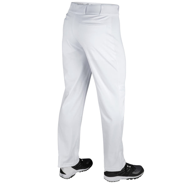 CHAMPRO Boys Open-Bottom Loose-Fit Baseball Pant with Adjustable Inseam and Reinforced Sliding Area White