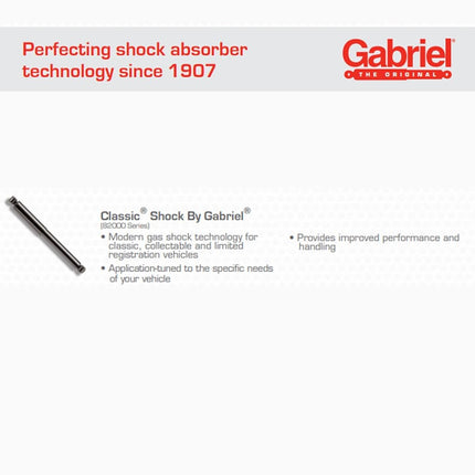 Gabriel 82087 Classic Front Shock Absorbers for Buick Century, Electra, Invicta, LeSabre, Riviera, Roadmaster, Wildcat; Studebaker Avanti, Champion, Commander, Hawk, Lark; Packard (1 Pack)
