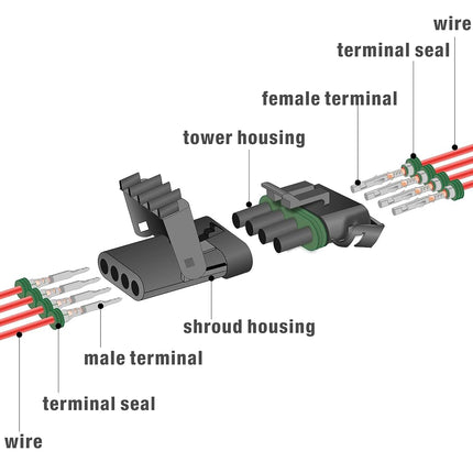 IWISS Weather Pack Crimper Tools for Crimping Delphi Packard Weather Pack Terminals Or Metri-Pack Connectors