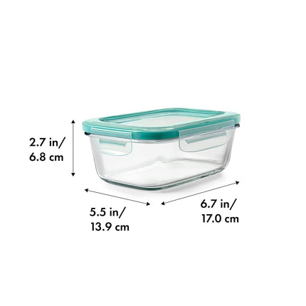 OXO Good Grips Smart Seal Rectangle Container, 0.8 Litre Capacity