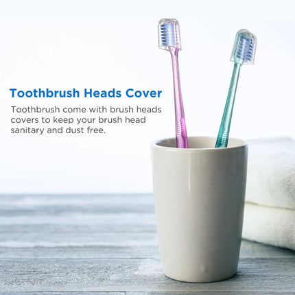 Fregum V-Shaped Orthodontic Toothbrush for Braces with Cover, Soft Bristles