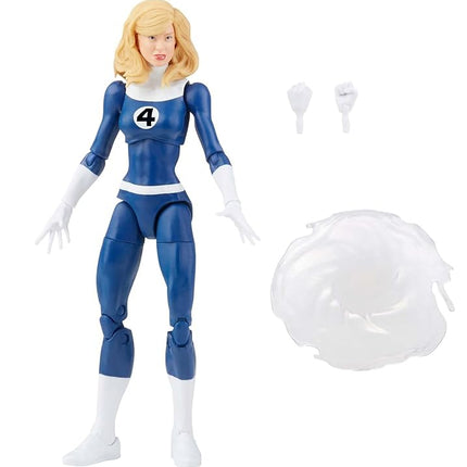 Marvel Hasbro Legends Series Retro Fantastic Four Marvel's Invisible Woman 6-inch Action Figure Toy, Includes 3 Accessories, Black