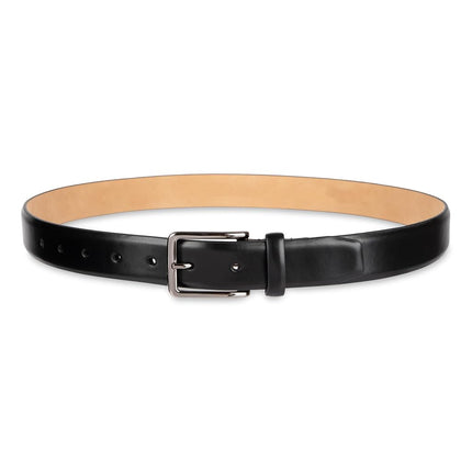 Haggar Ceinture habillée en cuir pour hommes pour costumes et pantalons - Classique, formelle, affaires, travail, bordure noire, moyenne (34-36)