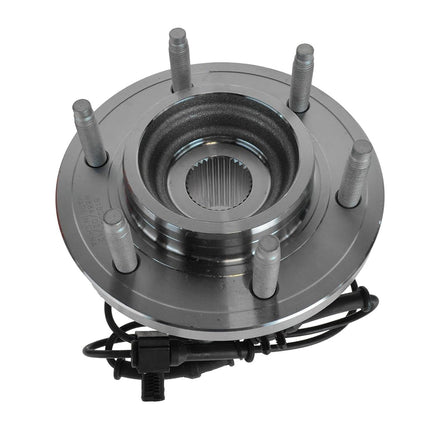 TRQ Front Wheel Bearing & Hub Assembly with ABS Sensor Compatible with 2006-2010 Hummer H3 2009-2010 H3T