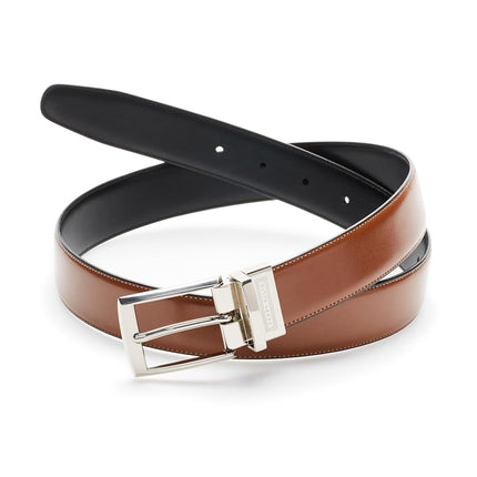 Perry Ellis Men's Amigo Reversible Belt, Luggage Brown, 42
