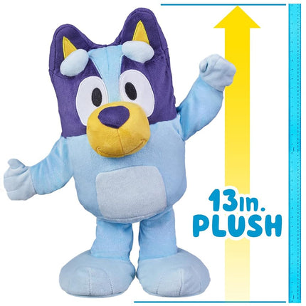 BLUEY Dance and Play Bluey 36cm Animated Plush with Phrases and Songs., 17355