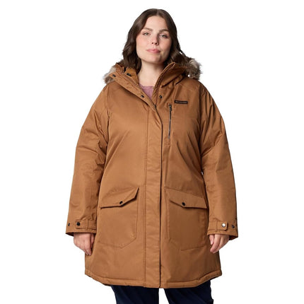 Columbia Women's Suttle Mountain Long Insulated Jacket, 2024 Camel Brown, 2X Plus, Camel Brown, 2X