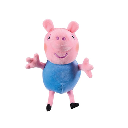 Peppa Pig Plush Toy Set, Soft Polyester Siblings Pack with Peppa, George & Baby Evie, 18cm x 11cm x 22cm, Ages 18+ Months, 0.26kg