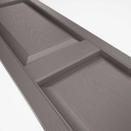 Mid-America 00021243010 Standard Size Williamsburg Double Panel Vinyl Shutters, w/Installation Shutter-Lok's & Matching Screws (Per Pair), 010, 12"W x 43"H, Musket Brown
