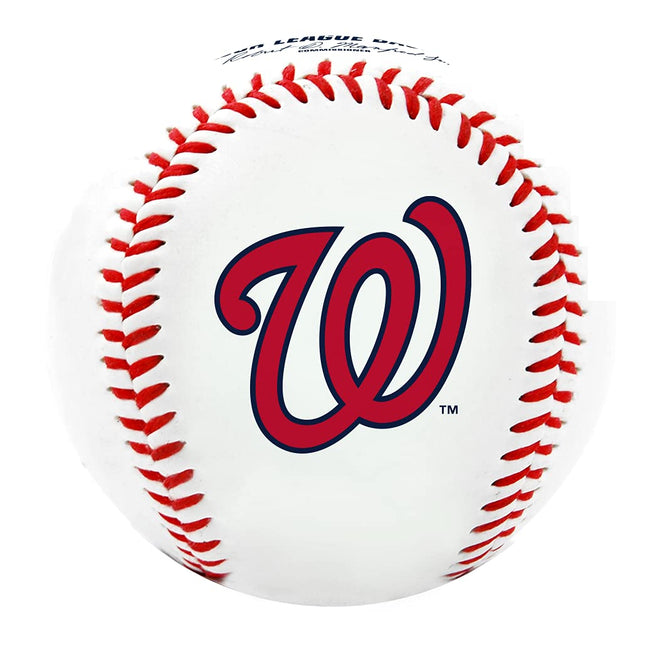 Rawlings MLB Nationals Team Logo Baseball, Official, White
