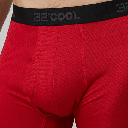 Lot de 4 boxers de performance séchant rapidement en maille active 32 DEGREES pour homme, Noir/Charbon/Bleu/Feu, L