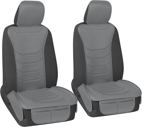 Motor Trend LuxeFit Solid Gray Seat Covers for Car