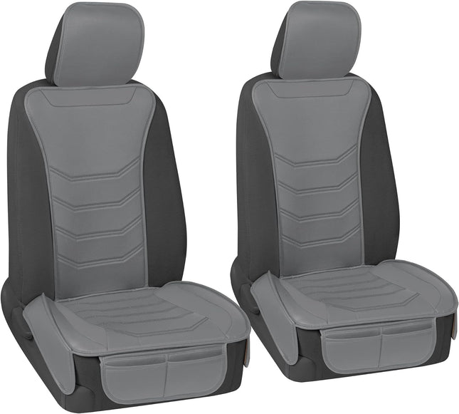 Motor Trend LuxeFit Solid Gray Seat Covers for Car