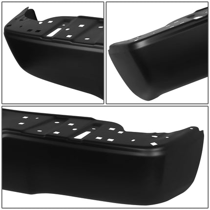 Barra facial del parachoques trasero DNA MOTORING compatible con Toyota Tundra 07-13, sin orificios para sensor de estacionamiento, negra, BUMP-R-TUN07-FB-01-BK