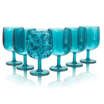 Yanglonghui 15 Ounce Plastic Wine Glasses Set of 6
