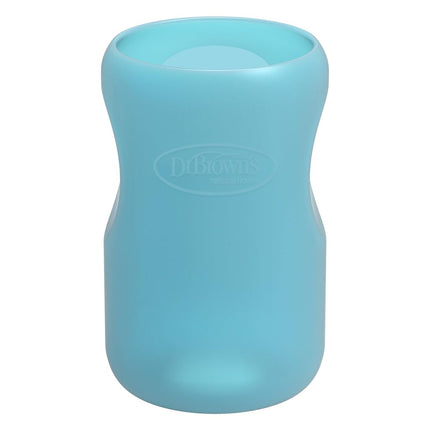 Funda para biberón de vidrio de cuello ancho Dr. Brown's, azul, 9 onzas