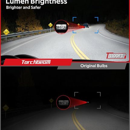 Torchbeam 2 x D2S D2R HID Bulbs 22000LM 6000K Cool White 45W Xenon 85122 66240 66040 66240CBI