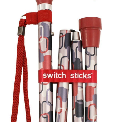 Switch Sticks Luxury Folding Walking Stick Berlin Design with Carry Bag