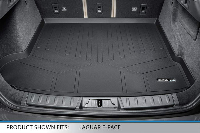 SMARTLINER All Weather Custom Fit Cargo Trunk Liner Floor Mat Black for 2017-2019 Jaguar F-Pace / 2018-2019 Range Rover Velar