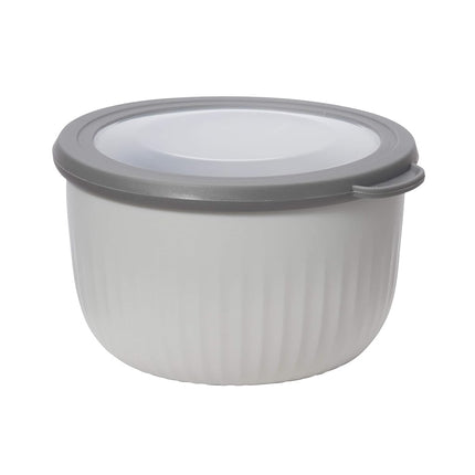 Oggi Prep and Serve Bowl with Lid, Grey, 1.3 Litre