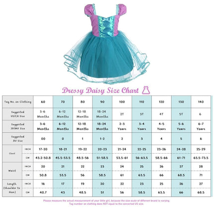 Dressy Daisy Baby Girls Mermaid Princess Costume Dress, Size 0