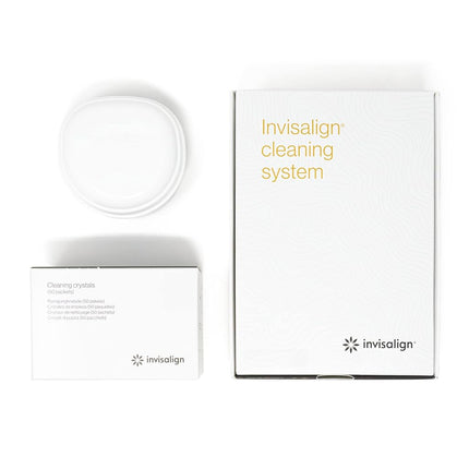 Cristaux de nettoyage Invisalign® pour aligneurs et gouttières transparents avec boîte, (50 sachets)