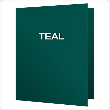 Oxford Twin Pocket Folders, Letter Size, Teal, 25 per Box (57555)