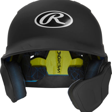 Rawlings Mach 1-Tone Right Batting Helmet W/Adjustable Face Guard Right Handed Adjustable, JR, Black