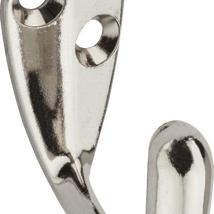 National Hardware N274-175 V162 Clothes Hooks in Satin Chrome, 2 Pack