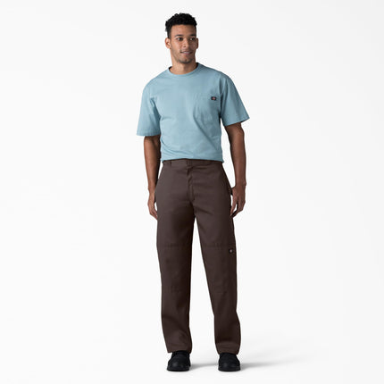 Dickies Men's Loose Fit Double Knee Work Pants, Dark Brown, 44W x 30L
