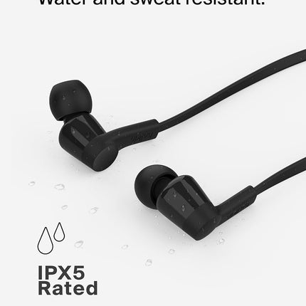 Belkin SoundForm Wired Earbuds with USB-C Connector, Black - In-Ear Earphones with Microphone - Headphones for iPhone 16, iPad Mini, Galaxy S24, Android, and More with USB-C Connector