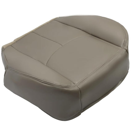 ECOTRIC Seat Bottom Cover Synthetic Leather Compatible with 2003-2007 GMC Sierra & Chevrolet Silverado 1500/2500/3500 2006-2007 Chevrolet Avalanche 1500/2500 - Medium Neutral Tan - Driver