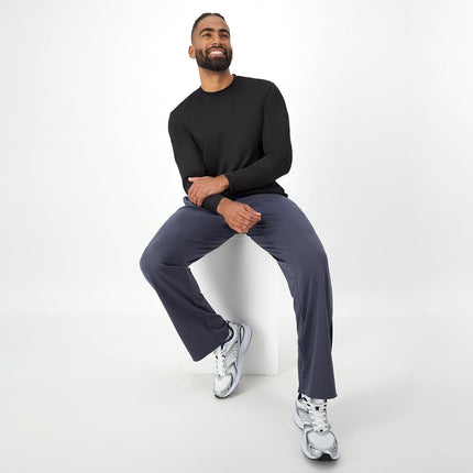 Hanes mensO482LLong Sleeve Cool Dri T-Shirt UPF 50+ (Pack of 2) Long Sleeve Shirt - Black - Medium