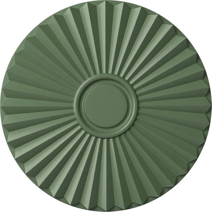 19 3/4"OD x 1 3/8"P Shakuras Ceiling Medallion (For Canopies up to 5"), Hand-Painted Athenian Green